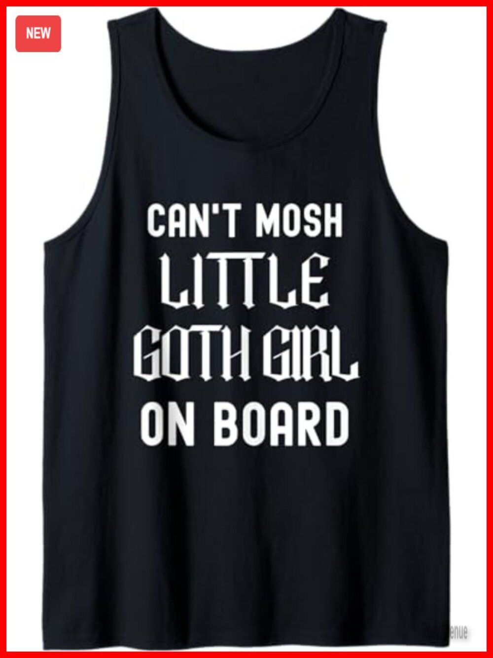 Gothic Tank Top - Pregnant Little Goth Girl Sayings